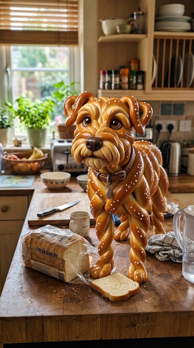 What Food Is This Dog hero demo: finished food-dog reveal from the app